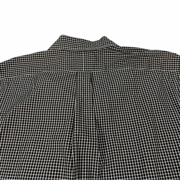 Ralph Lauren Slim Fit Button Down Shirt Men XLT Tall Black Check Logo - Picture 6 of 8